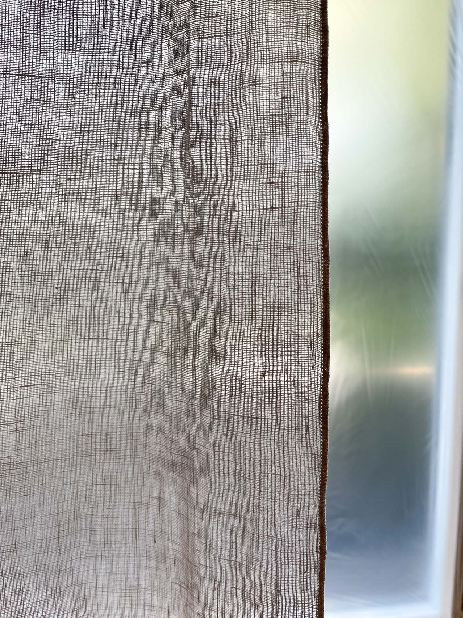 Leinen Musselin Vorhang - Beige, einzeln