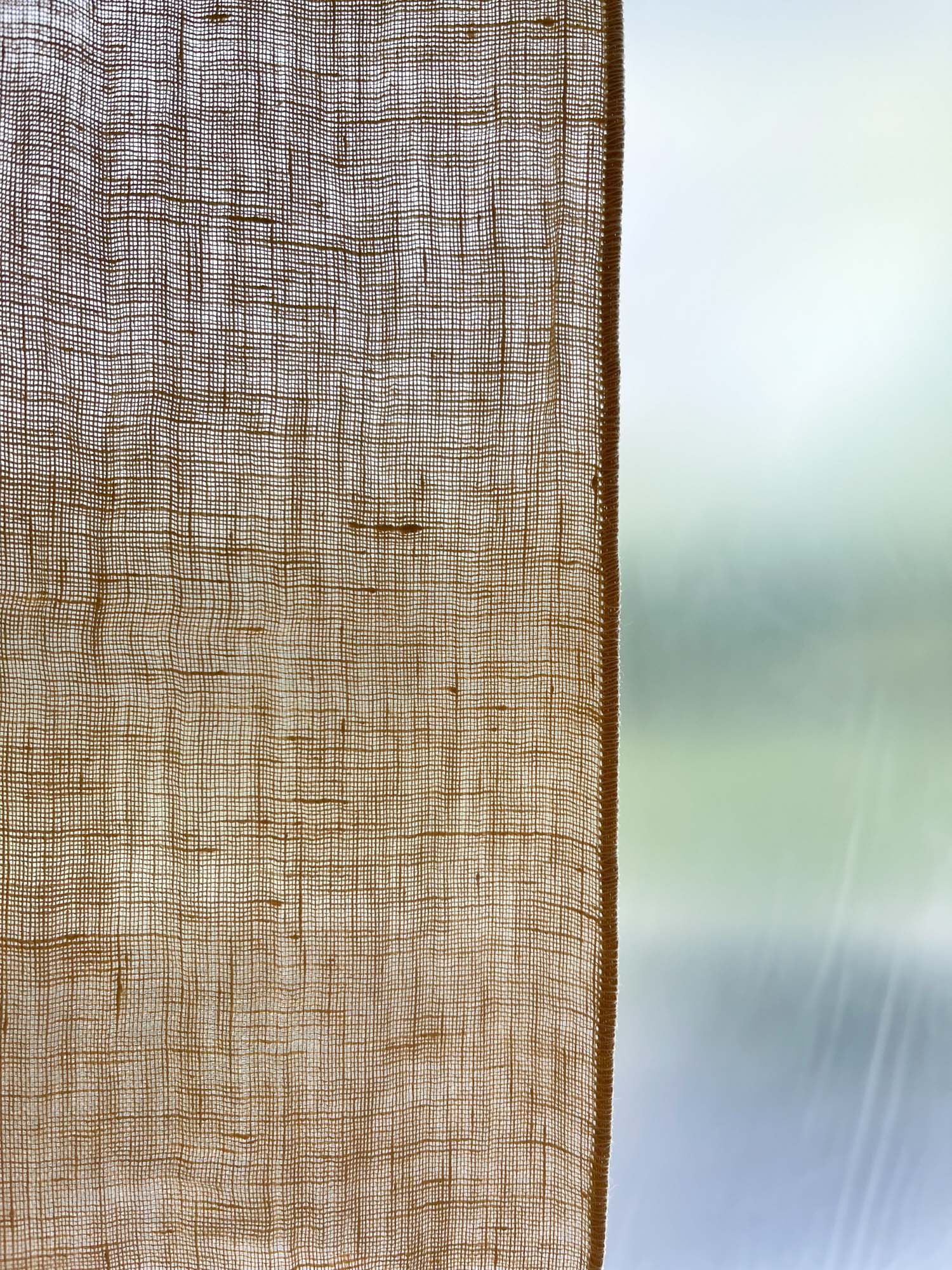 Leinen Musselin Vorhang - Hell Kamel, einzeln